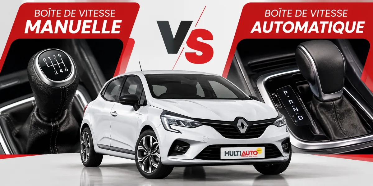 Comparatif boîte de vitesse manuelle et boîte automatique pour une voiture de location MultiAuto à La Réunion