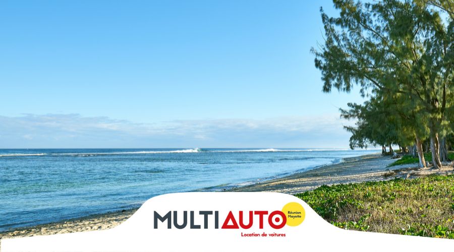 Plages de Saint-Paul, proches de l'agence de location de voiture Multi Auto, à La Réunion.